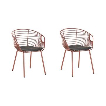 Lot de 2 chaises en Acier Moderne HOBACK