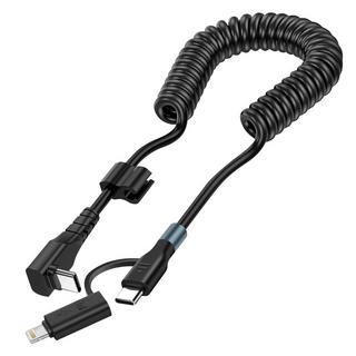 Avizar  USB-C / USB-C + Lightning Spiralkabel 