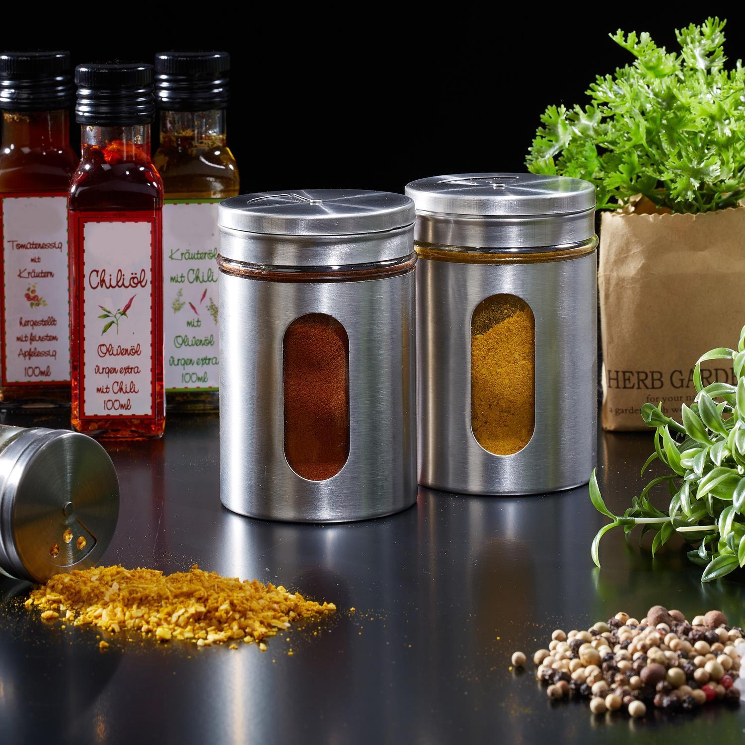 B2X Set di 6 barattoli per spezie extra large  