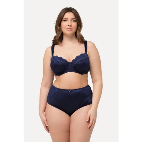 Ulla Popken  Reggiseno senza coppe preformate con ferretto, raso, pizzo e coppa C-F 