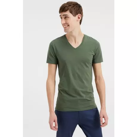 WE Fashion Herren-T-Shirt  Waldgrün