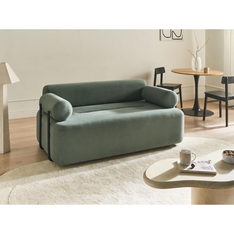 Beliani 2 Sitzer Sofa aus Stoff Skandinavisch ELVA  