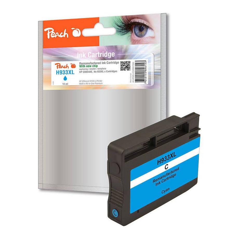 Peach  PI300-413 HC kompatibel zu HP No. 933XL, CN054AE - cyan 