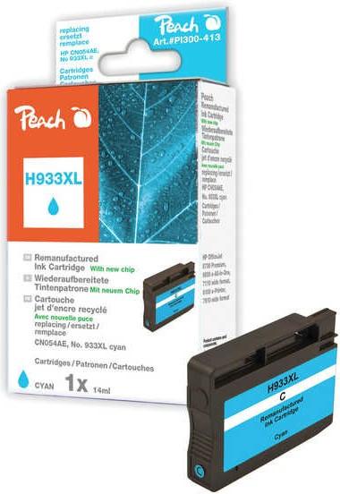 Peach  PI300-413 HC compatible pour HP No. 933XL, CN054AE - cyan 