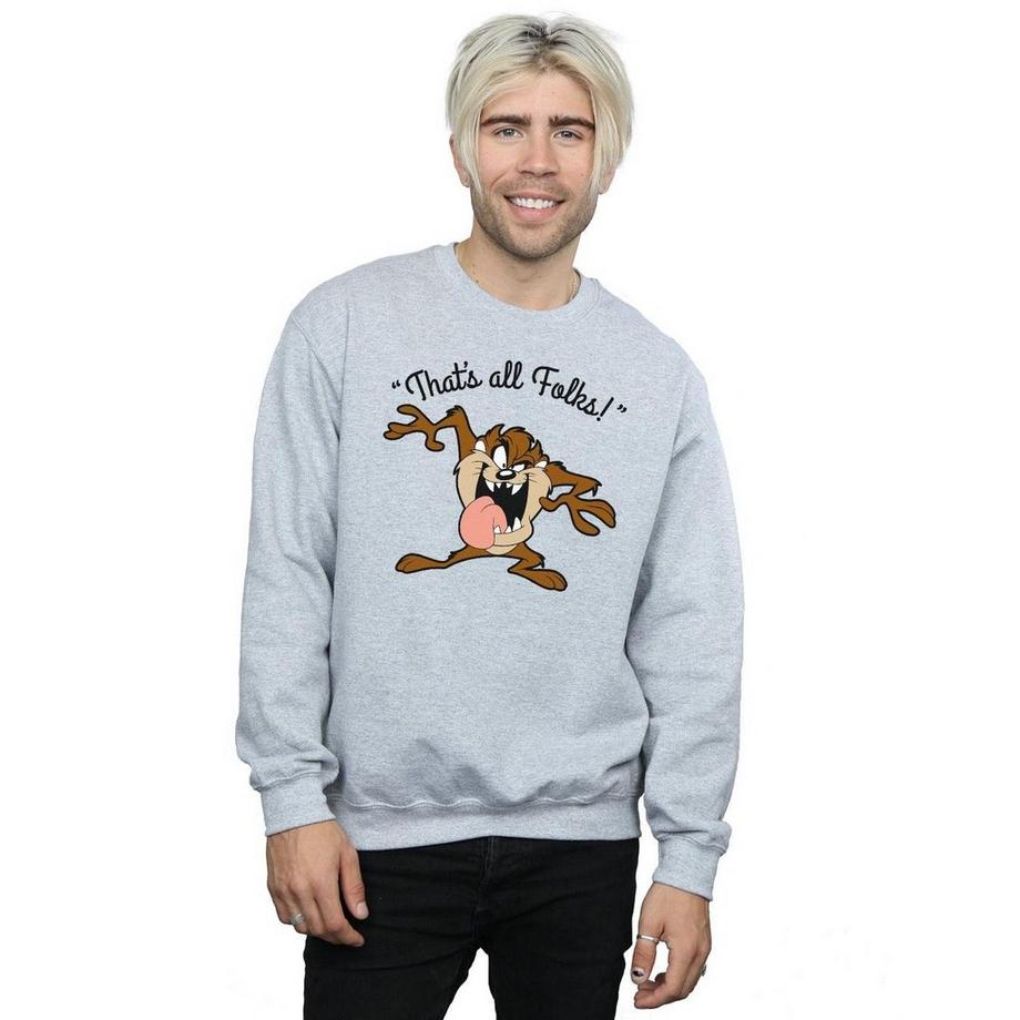 LOONEY TUNES That's All Folks Tasmanian Devil Print Sweatshirt  