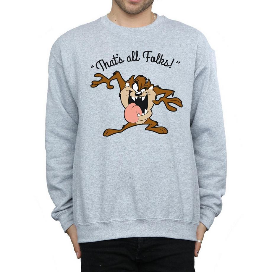 LOONEY TUNES That's All Folks Tasmanian Devil Print Sweatshirt  