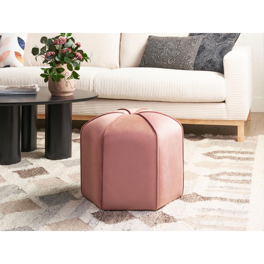 Beliani Pouf aus Samtstoff  WISHEK  