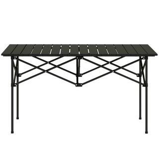 Northio Table de camping table pliante avec plateau enroulable Table de jardin à cadre en X en aluminium table d'appoint légère pour 2 personnes table pliante pour jardin balcon camping 95 x 55 cm noir |  
