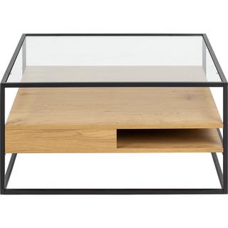 mutoni Tavolino Randall in vetro naturale trasparente 80x80  