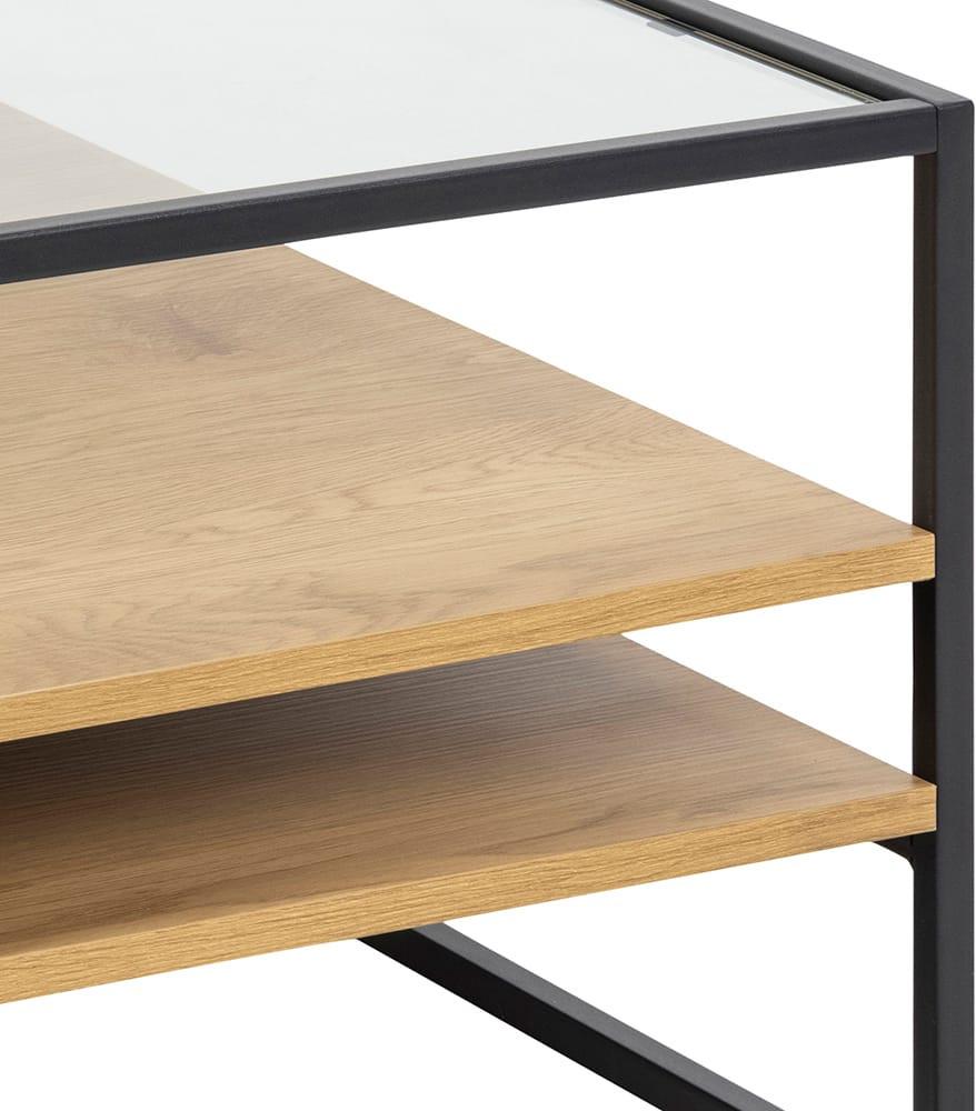 mutoni Tavolino Randall in vetro naturale trasparente 80x80  