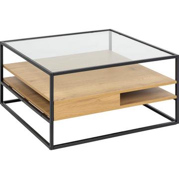 Couchtisch Randall Glas transparent natur 80x80