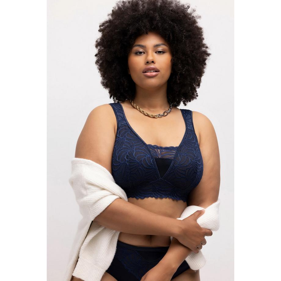 Ulla Popken Spitzen Bralette ohne Bügel  