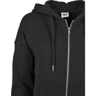 URBAN CLASSICS  kapuzenpullover, damen organic terry zip-grandes tailles 