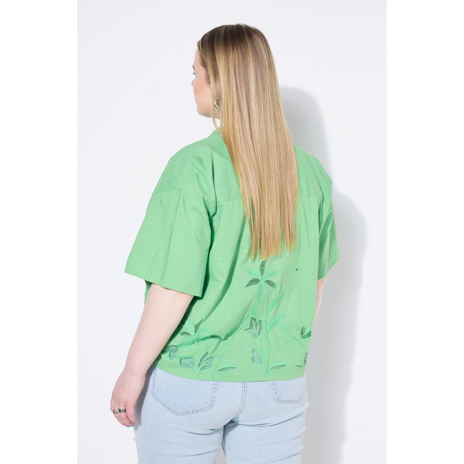 Studio Untold Camicia Boxy Shape Palme Ricamate  