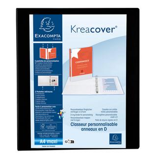 Exacompta Classeur PP personnalisable Kreacover - 4 anneaux en D 30mm - A4 maxi - x 10  