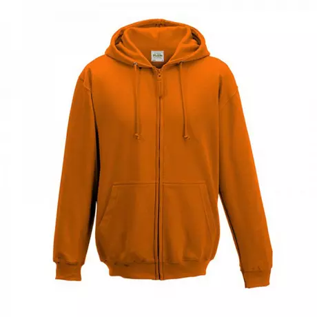 AWDis Sweatshirt à capuche et fermeture zippée  Orange
