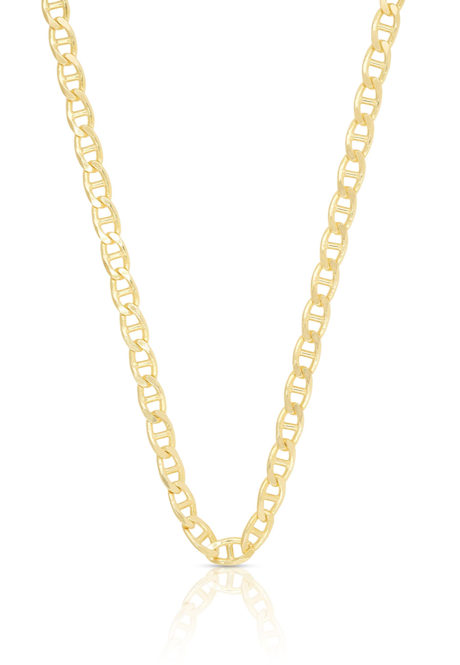 MUAU Schmuck  Collier Stäblipanzer Gelbgold 750, 4mm, 50cm 