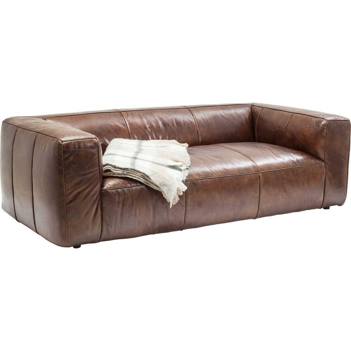 KARE Design Vintage Leder Sofa Cubetto 2.5 Sitzer  