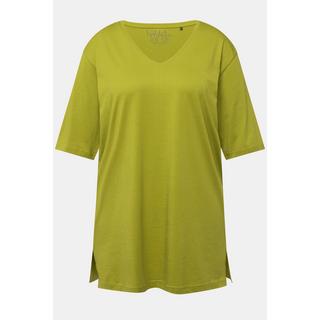 Ulla Popken  T-shirt dalle linee morbide con scollo a V e mezze maniche 