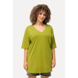 Ulla Popken  T-shirt dalle linee morbide con scollo a V e mezze maniche 