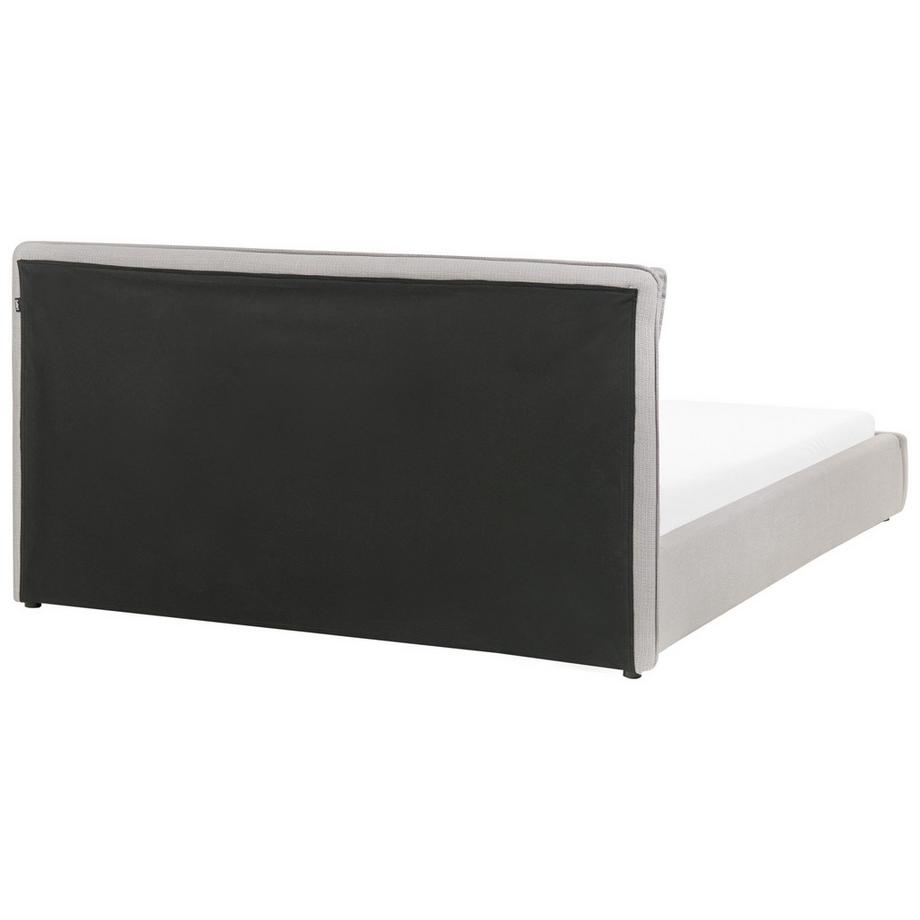 Beliani Lit à eau en Tissu  BAJONNA  