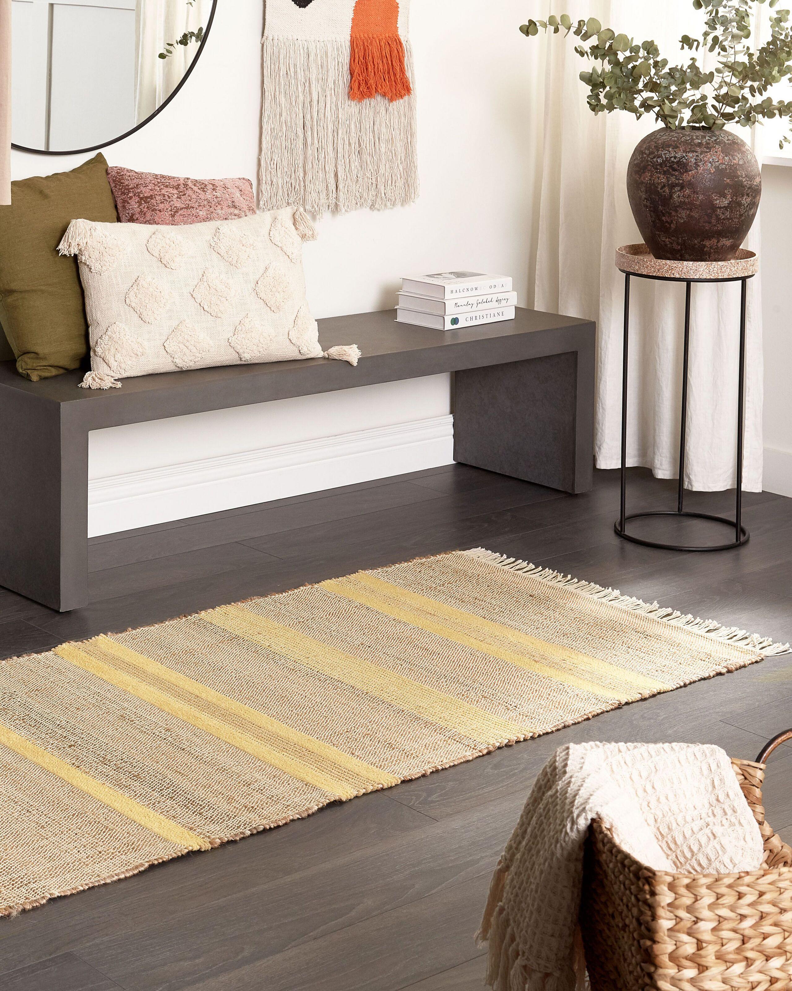 Beliani Tappeto en Iuta Boho TALPUR  