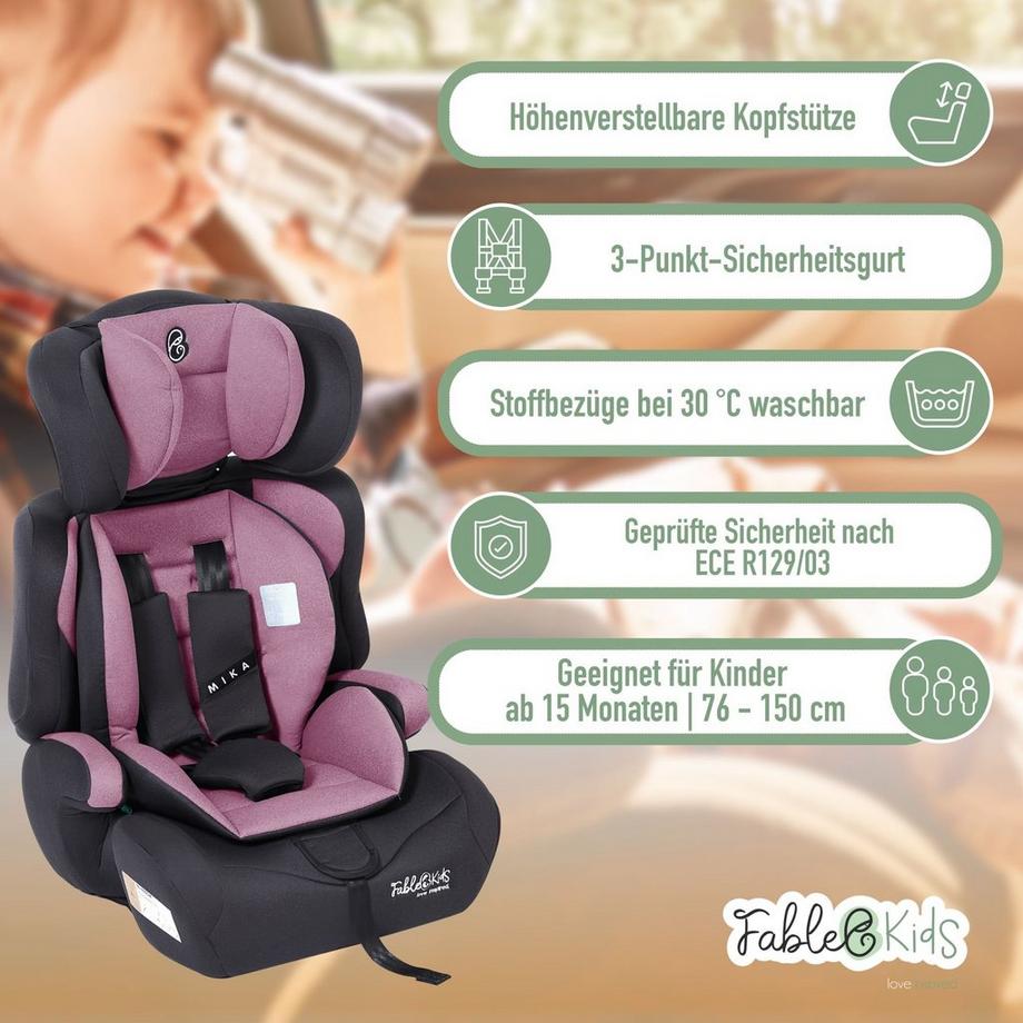 FableKids  Autokindersitz Autositz Kinderautositz Kindersitz Sitzerhöhung ECE 