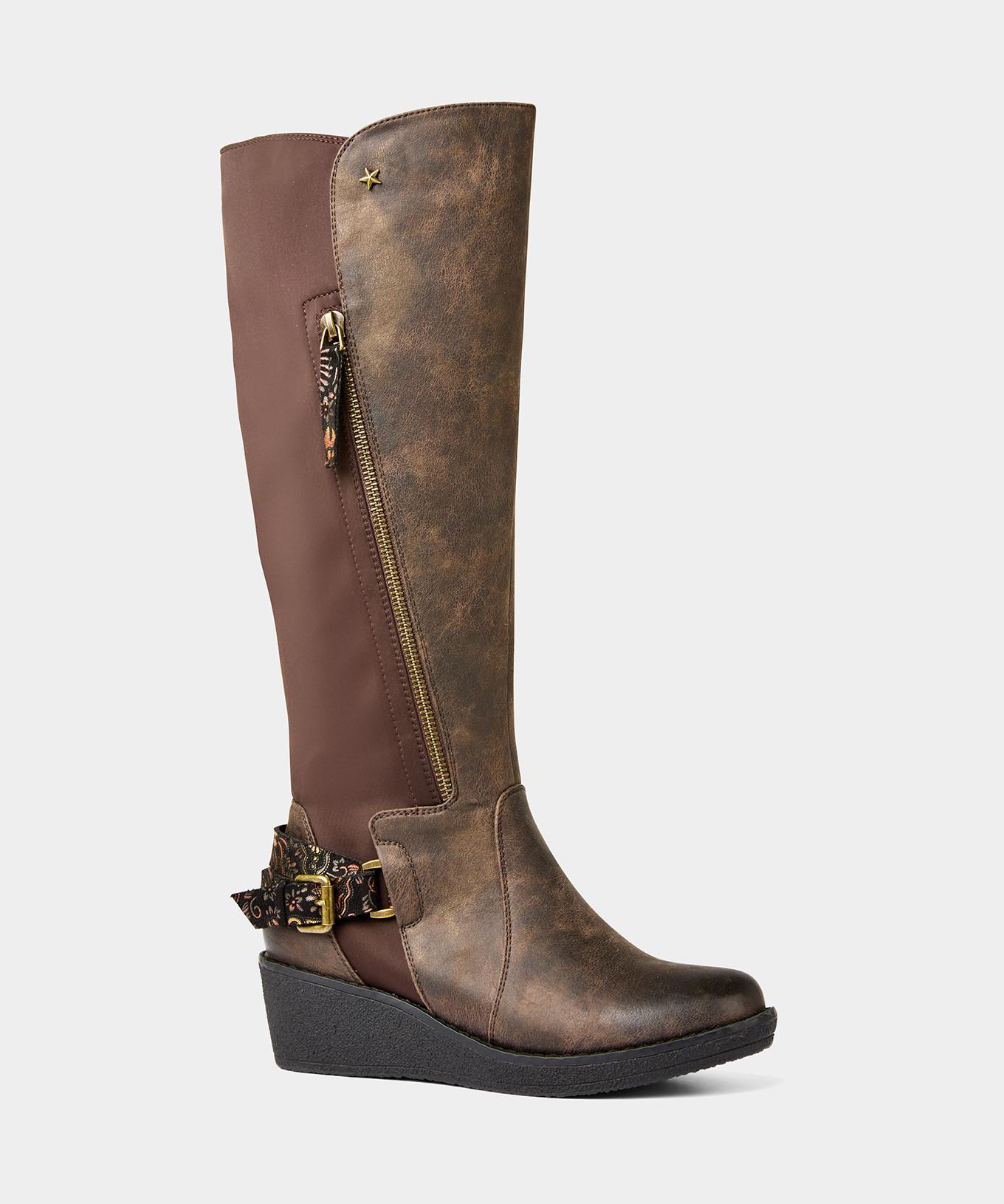 Joe Browns  Keilabsatz-Stiefeletten in herbstlichem Braun 