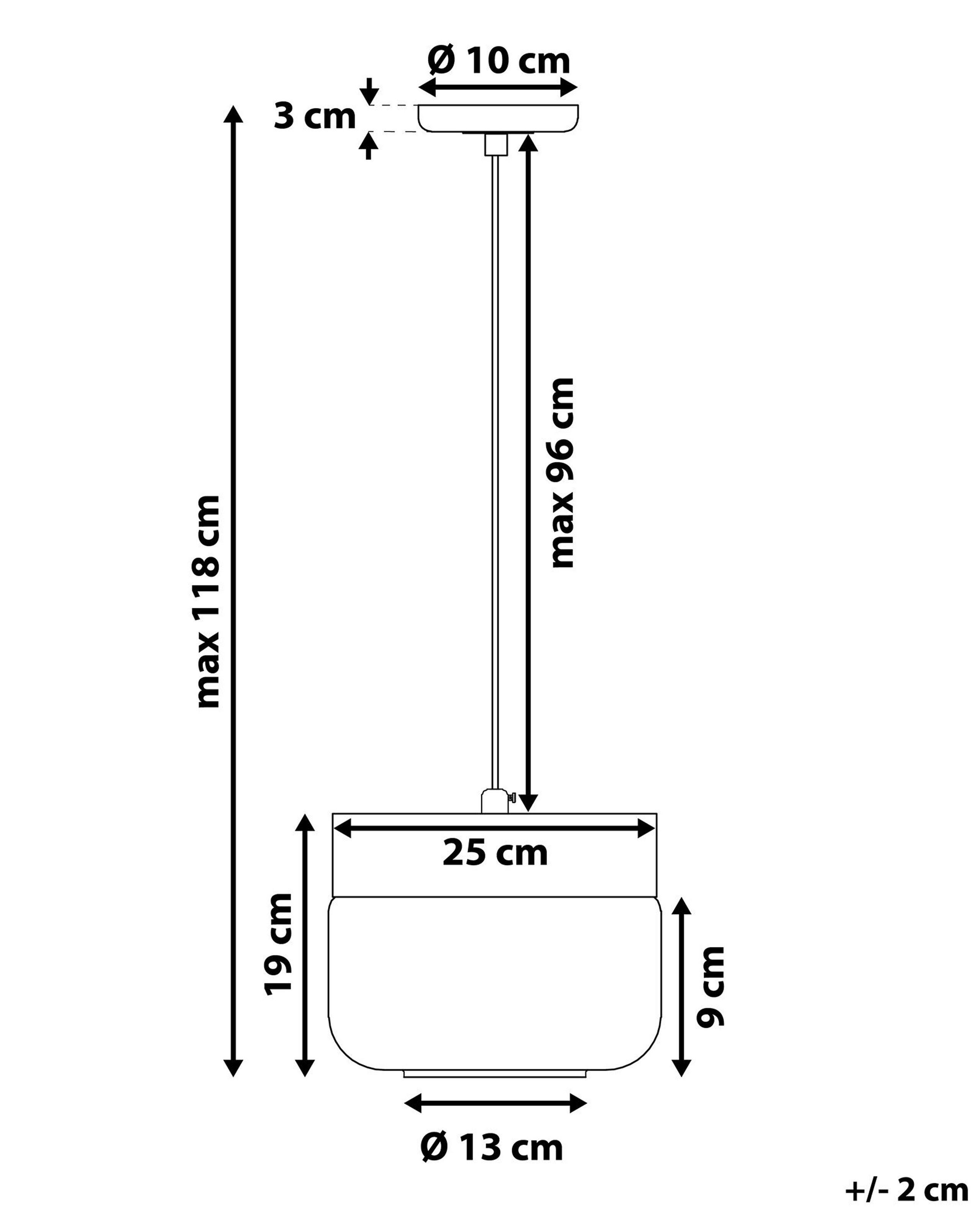 Beliani Lampe suspension en Verre Moderne MURRAY  