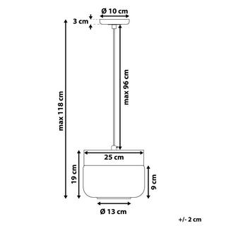 Beliani Lampe suspension en Verre Moderne MURRAY  