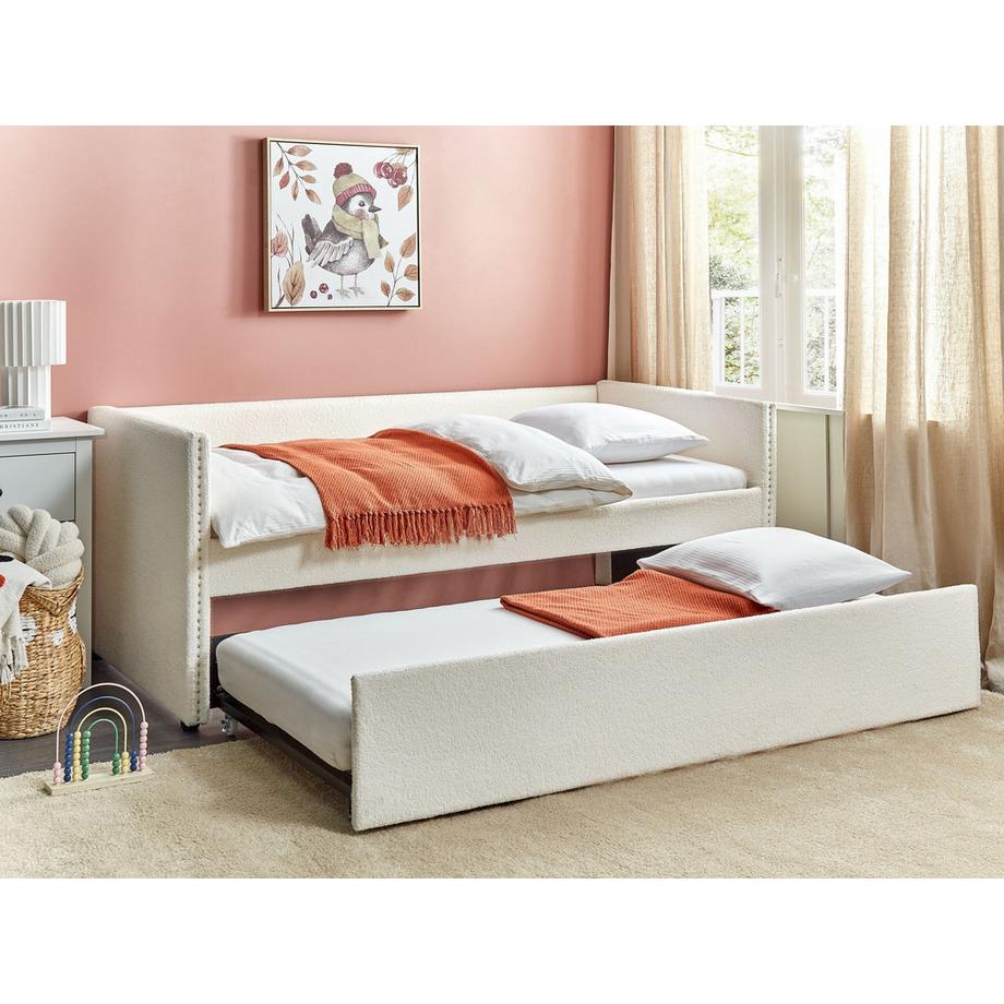 Beliani Ausziehbett aus Bouclé  TROYES  
