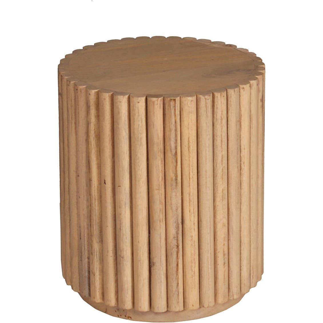 mutoni Table d&#039;appoint Piccard bois de manguier naturel 40  