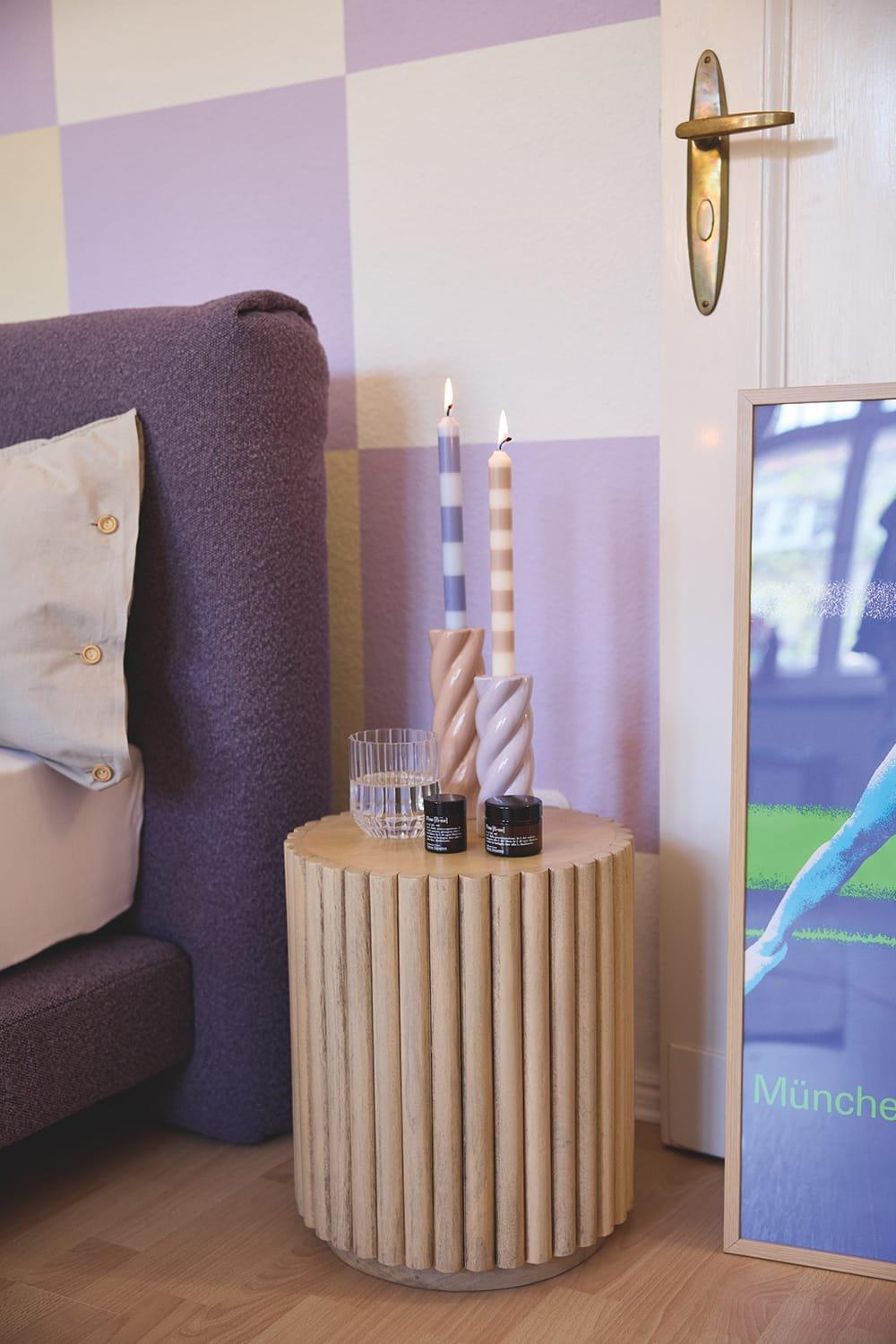 mutoni Table d&#039;appoint Piccard bois de manguier naturel 40  