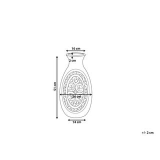 Beliani Dekovase aus Terrakotta Retro MEGARA  