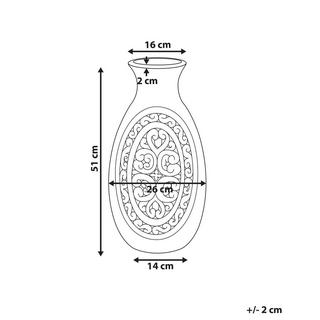 Beliani Vase décoratif en Terre cuite Rétro MEGARA  