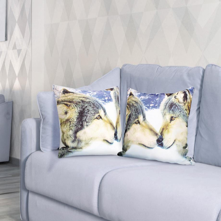 Avizar 2 Stk. Kissenbezüge Wölfe  