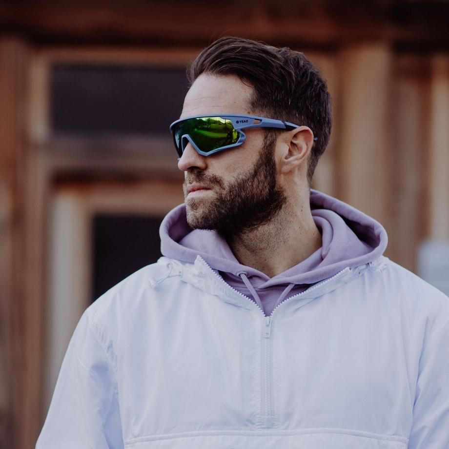 YEAZ  SUNRISE Lunettes de soleil de sport Cyan Blue/Green 