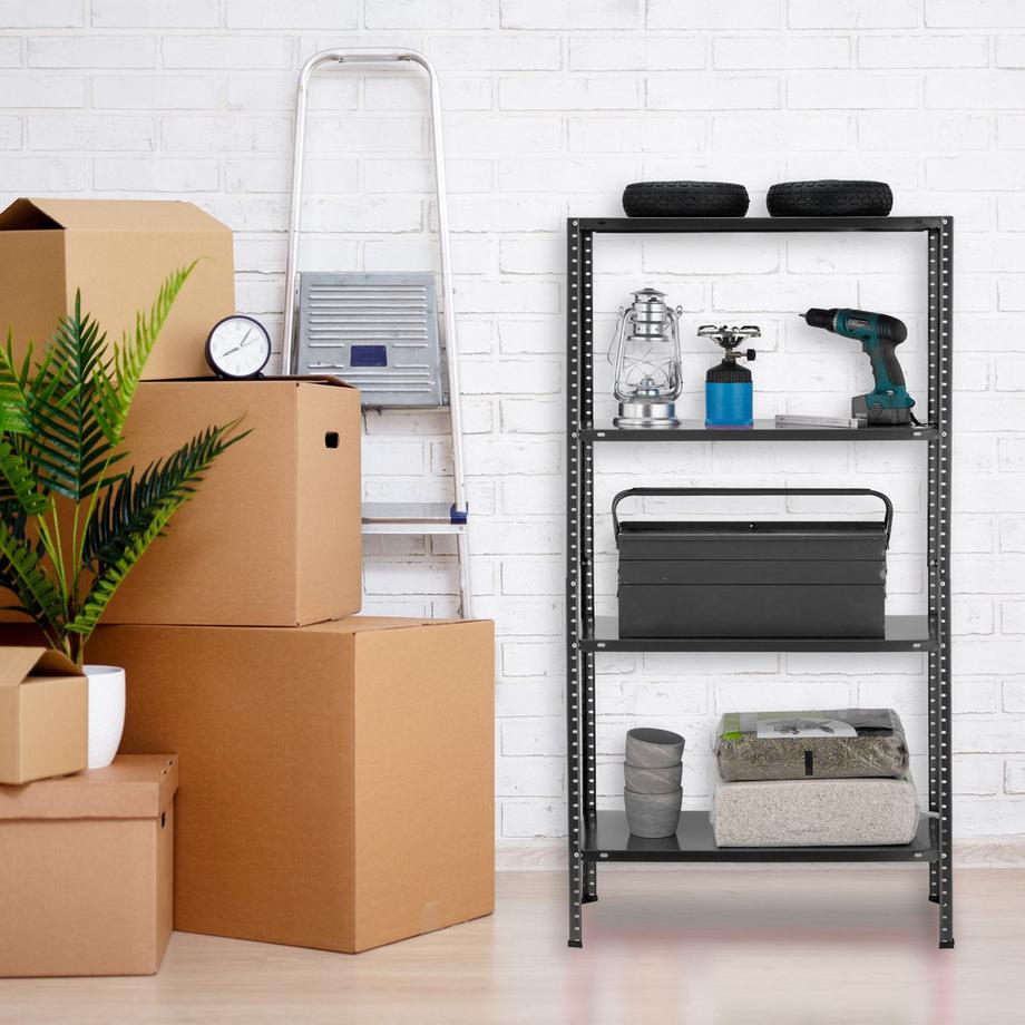 B2X Ripiani robusti neri con 4 livelli  