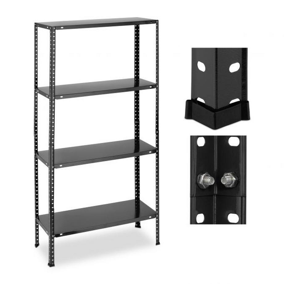 B2X Ripiani robusti neri con 4 livelli  