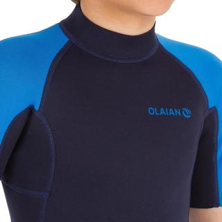 OLAIAN  Combinaison Surf Shorty 100 Néoprène 1,5mm enfant Bleu bleu 