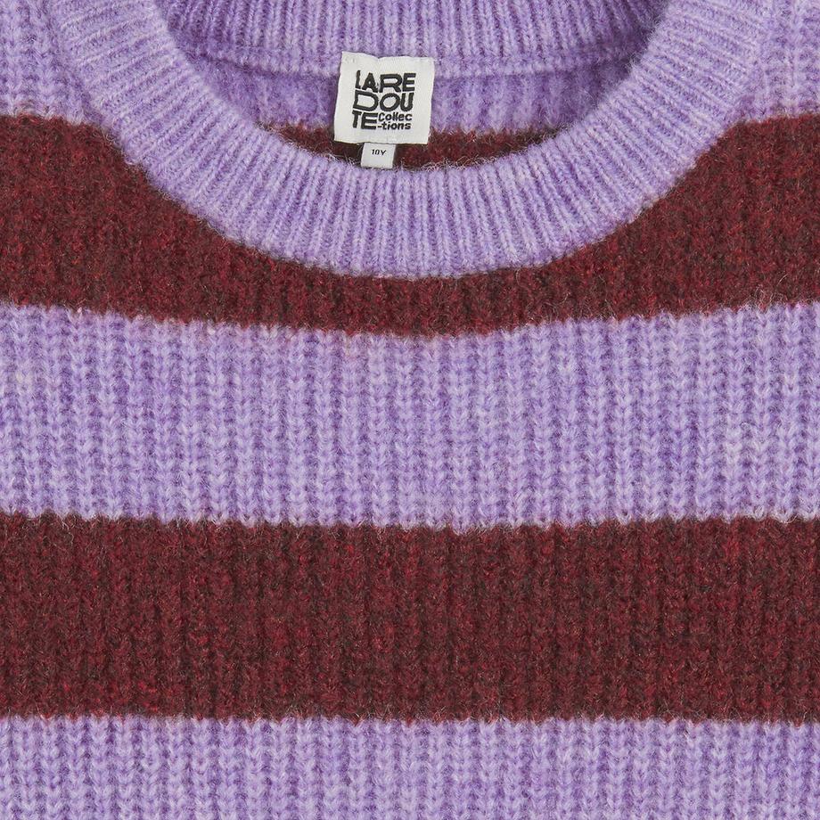 La Redoute Collections  Gestreifter Rundhals-Pullover aus rustikalem Strick 