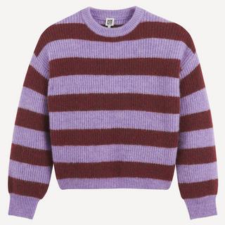 La Redoute Collections  Gestreifter Rundhals-Pullover aus rustikalem Strick 