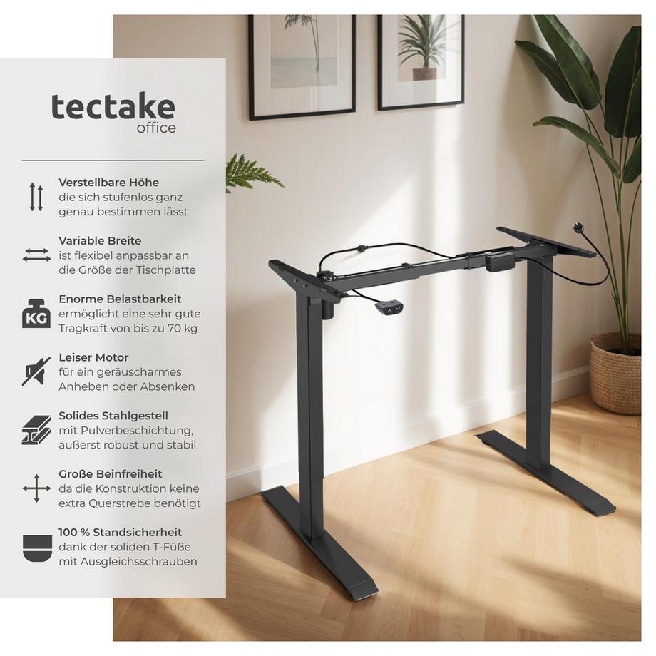 Tectake Tischgestell elektrisch höhenverstellbar  