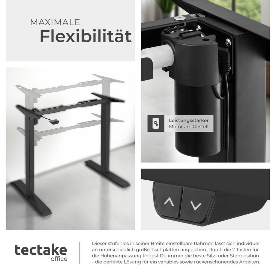 Tectake Tischgestell elektrisch höhenverstellbar  