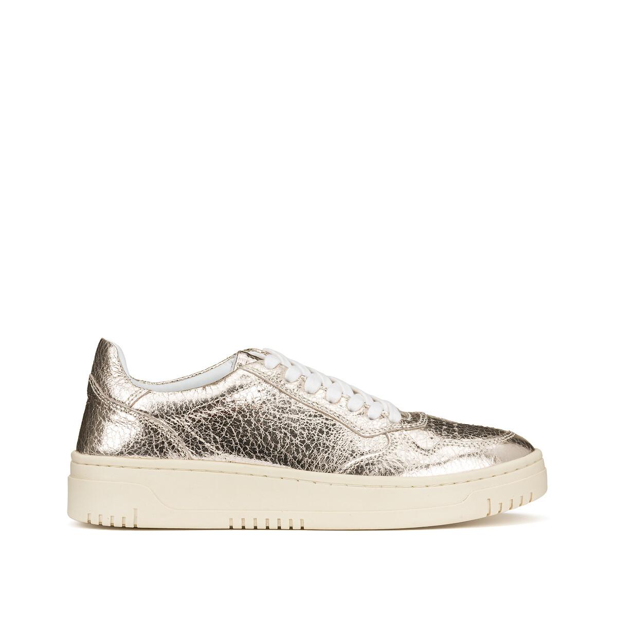 La Redoute Collections  Leder-Sneakers in Metallic-Optik 