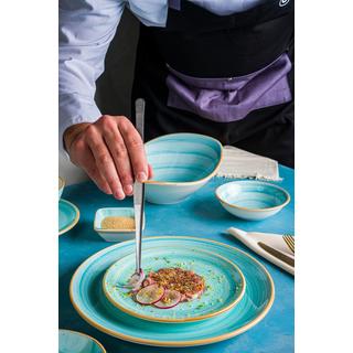 Bonna Assiette à dîner - Aqua -  Porcelaine - lot de 6  