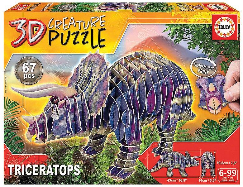 Image of Educa Puzzle 3D Triceratops (67Teile)