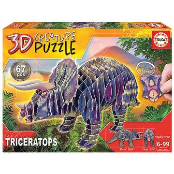 Puzzle 3D Triceratops (67Teile)