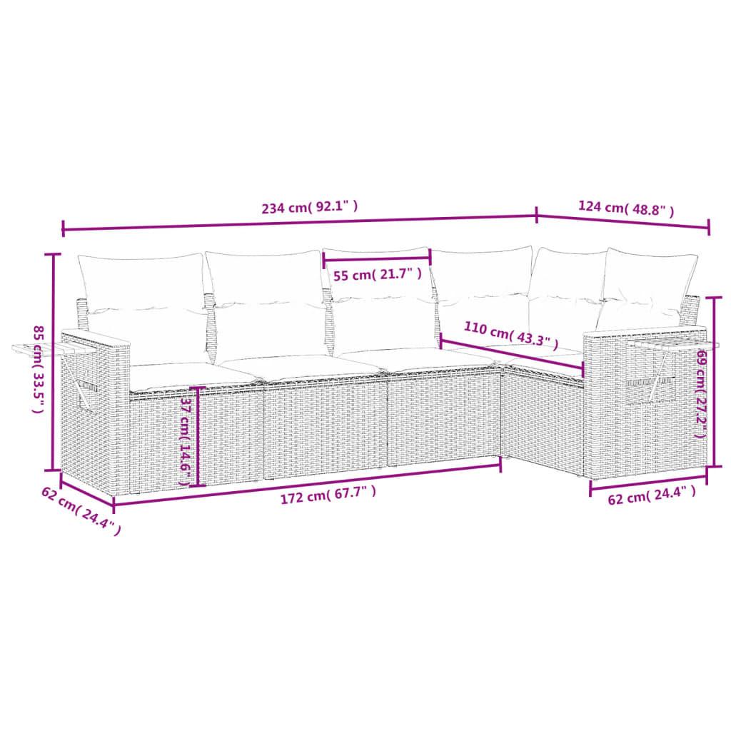 VidaXL Garten sofagarnitur poly-rattan  