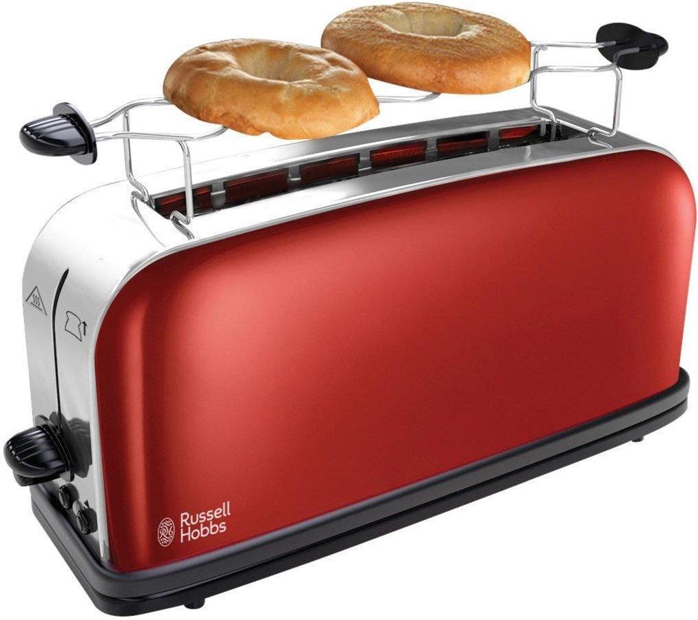Russell Hobbs Colours Plus+ Flame Red Langschlitz-Toaster - acciaio-rosso  